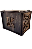 El Yapımı Dikdörtgen Ahşap Bahşiş Kutusu Sandık Tip Box Kumbara Tibbox Hediyelik thumbnail 4