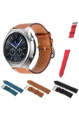 Samsung Gear S3 Uyumlu Deri 22mm Akıllı Saat Kordonu thumbnail 1