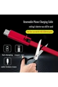 Samsung Xiaomi Huawei 2.1A Yenilenebilir Kesilebilir Type C USB Data ve Hızlı Şarj Kablosu 1,5 Mt thumbnail 3