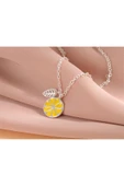 Limon Figürlü 925 Ayar Gümüş Kadın Kolye Sevgiliye Hediye Trend thumbnail 8