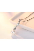 925 Ayar Inci Taşlı Gümüş Kadın Kolye Hediyelik thumbnail 7