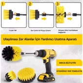 Matkap Uyumlu Uzatma Aparatlı Temizleme Fırça Seti 3 Adet - 6
