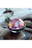 Çift Taraflı Unisex Bay  Galaksi Cam Küre Kolye-No 1 thumbnail 1