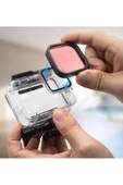 Gopro Hero 12 11 10 9 Için 60m Sualtı Su Geçirmez Kılıf Muhafaza Housing Ve Lens Filtresi thumbnail 5