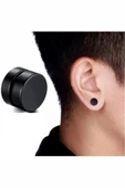 Paslanmaz Çelik Erkek Kadın Mıknatıslı Yuvarlak Manyetik Küpe 1 Adet thumbnail 1