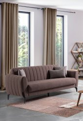 Lorenzo 3lü Kanepe ( Kahverengi ) - 1