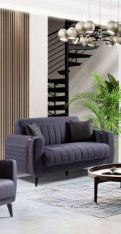 İPEK MOBİLYA Majör 2li Kanepe ( Koyu Gri ) - 7