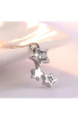 925 Ayar Zirkon Taşlı Yıldız Figürlü Gümüş Kolye Küpe Seti Hediyelik thumbnail 6