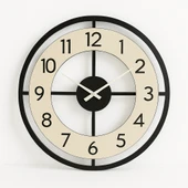 Ahşap Siyah Ceviz Desenli Sessiz Duvar Saati 40 cm Dekoratif Hediyelik thumbnail 2