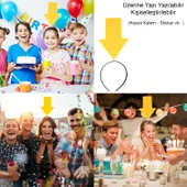 Kişiselleştirilebilir Ok Taç – Üzerine Yazı Yazılabilen Parti Tacı Sarı Renk thumbnail 1