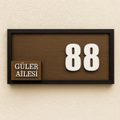 Kişiye Özel Çiçekli Ahşap Kapı Numarası ve İsimlik – Dekoratif Ev Kapı Süsü thumbnail 4