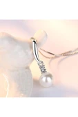 925 Ayar Inci Taşlı Gümüş Kadın Kolye Hediyelik thumbnail 5