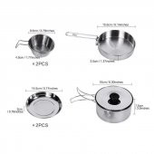 KINGCAMP BACKPACKER III SILVER YEMEK SET (2 KISI) - 11