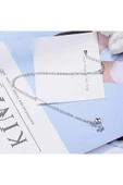 925 Ayar Yıldız Figürlü Zincirli Taşlı Gümüş Kolye Hediyelik thumbnail 3