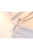 925 Ayar Inci Taşlı Gümüş Kadın Kolye Hediyelik thumbnail 2