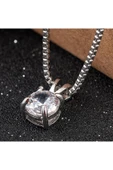 925 Ayar Gümüş Kristal Taşlı Zincirli Kolye | Şık ve Zarif Kadın Kolye Modeli thumbnail 5