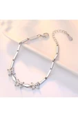 925 Ayar Ayarlanabilir Çiçek Motifli Kadın Gümüş Bileklik – Işıltılı Şık Hediyelik thumbnail 2