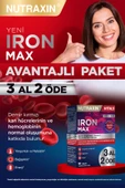 Nutraxin Iron Max 17 Mg 90 Tablet Avantajlı Paket - Gentle Iron, Vitamin C, B12, B6, 3 Aylık Kullanım thumbnail 2
