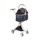 Tommy Evcil Hayvan Arabası 83x48,5x110 cm Gold Füme Max 10 kg thumbnail 1