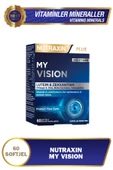 Nutraxin My Vision Eyes Vitamin 60 Soft Jel - Lutein, Zeaxanthin, Omega3, Çinko, Astaksantin, Beta Karoten thumbnail 1