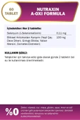 Nutraxin A-Oxi Formula Glutathione Resveratrol 60 Tablet Astaksantin Q-10 Çinko Bakır Selenyum thumbnail 4