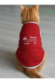 Gobo Burada Patron Benim Yazılı Kırmızı Kedi ve Köpek Kıyafeti Elbisesi Medium/M/Beden 2 thumbnail 4