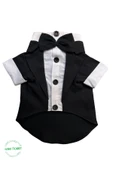 Gobo Goboticaret Kedi ve Köpek Takım Elbisesi Siyah Papyonlu Smokin Kıyafeti Damatlık thumbnail 7