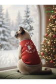 Gobo MUTLU MİYAV'LAR Yılbaşı Temalı Kedi ve Köpek Kıyafeti Elbisesi Noel Tasarımlı XSMALL/XS/Beden 0 thumbnail 4