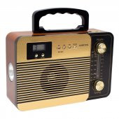 Everton Rt-351 Bluetooth, Usb/Sd/Aux/Fm 3 Band Radyo Nostalji Müzik Kutusu Saatli - 1