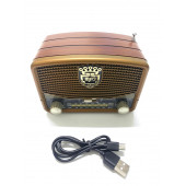 Ataşbey RT-307 Bluetooth, Usb/Sd/Fm/Aux Ahşap Nostalji Müzik Kutusu - 3