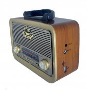 Everton RT-301 Ahşap Bluetooth Nostalji Şarjlı 3 Band Radyo usb sd Aux mp3 player düz ahşap - 1