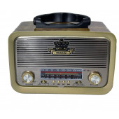 Everton RT-301 Ahşap Bluetooth Nostalji Şarjlı 3 Band Radyo usb sd Aux mp3 player düz ahşap - 3