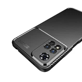 Gpack Xiaomi Redmi Note 11 Pro Kılıf Negro Karbon Görünüm Kamera Korumalı SilikonNano Glass - 2