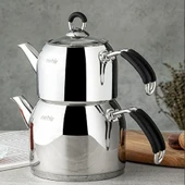 Nehir Modern Midi Çaydanlık - Siyah thumbnail 1