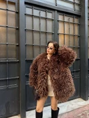 Deve Tüylü Teddy Kürk Büyük Boy Mont thumbnail 5