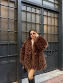 Deve Tüylü Teddy Kürk Büyük Boy Mont thumbnail 1