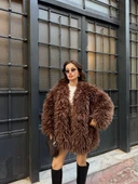 Deve Tüylü Teddy Kürk Büyük Boy Mont thumbnail 2