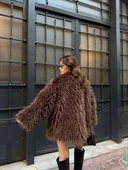 Deve Tüylü Teddy Kürk Büyük Boy Mont thumbnail 3