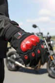 Single Sword Tam Parmak Dokunmatik Özellikli iç ve Dış Koruma Destekli Taktik Motorcu Eldiveni thumbnail 1