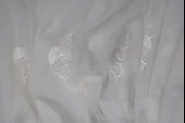 BRODE 1650 DESEN BEYAZ RENK TEK KANAT Hazır dikilmiş Pileli Fon Perde 300*260 cm thumbnail 5