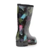 Kadın Renkli Yıldız Desenli PVC Yağmur Botu | Kaymaz Tabanlı Su Geçirmez Günlük Bot thumbnail 5