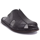 Hammer Jack 578165 Mildura Siyah Ortopedik Burun Kapalı  Erkek Deri Terlik - 1