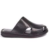 Hammer Jack 578165 Mildura Siyah Ortopedik Burun Kapalı  Erkek Deri Terlik - 2