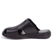 Hammer Jack 578165 Mildura Siyah Ortopedik Burun Kapalı  Erkek Deri Terlik - 3