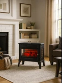 Hoogar German Yeni Nesil 3 Boyutlu Kiremit Desen Elektirikli Ayaklı Fanlı Şömine Soba 65 CM thumbnail 1