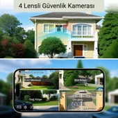 ES5904 WİFİ Güvenlik Kamerası 4 Kameralı Türkçe 4K Ultra Hareketli Sesli Gece Görüşlü Akıllı Kamera thumbnail 2