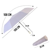 Biggdesign Moods Up Açık Gri Tam Otomatik UV Şemsiye, Rüzgara Dayanıklı, Hızlı Kuruyan, Çanta Boy thumbnail 6