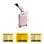 Biggdesign Moods Up TSA Kilitli 24" ABS Gövdeli Valiz  | Orta Boy-Pembe thumbnail 1