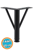 Mobilya Ayağı Modern Koltuk Kanepe Dayanıklı Tv Ünitesi Ayağı Ayakları Siyah Metal 20 cm thumbnail 6