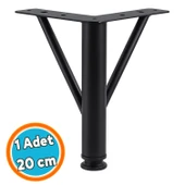 Mobilya Ayağı Modern Koltuk Kanepe Dayanıklı Tv Ünitesi Ayağı Ayakları Siyah Metal 20 cm thumbnail 1